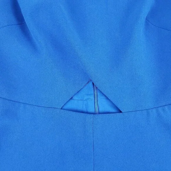 Chelsea 28 Cutout Sleeveless Dress Blue Womens XS Fit Flare Party Lined Mini - Picture 4 of 12